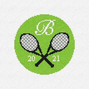 Tennis Anyone Needlepoint Ornament DIY Kit
