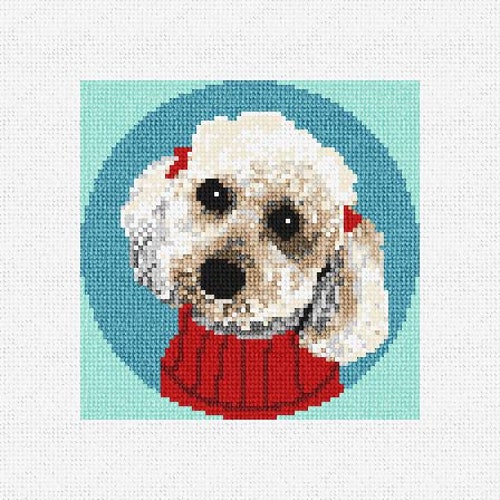 Golden Retriever Needlepoint Ornament DIY Kit Etsy