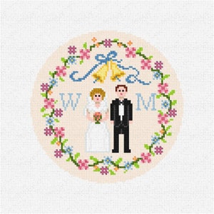 Wedding Sampler Needlepoint Christmas Ornament DIY Kit