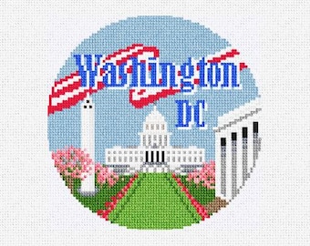Washington DC Needlepoint Christmas Ornament DIY Kit