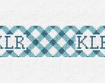 Gorgeous Gingham Needlepoint Key Fob DIY Kit