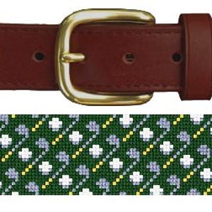 Perfect Golf Pair Finished Needlepoint Belt