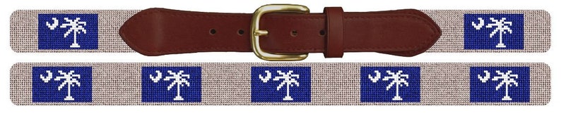 SOUTH CAROLINA NEEDLEPOINT BELT - GARNET main image 1