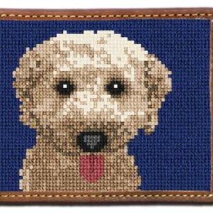 Porte-cartes fini Labradoodle pour broderie