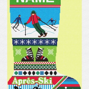 Winter Christmas Stocking Needlepoint DIY Kit