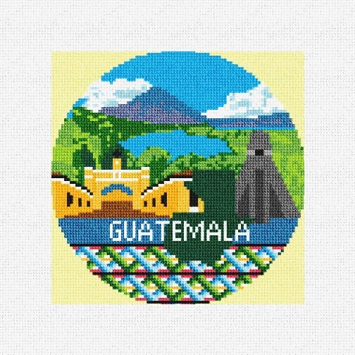 Guatemala Needlepoint Christmas Ornament DIY Kit