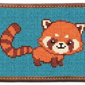 Roter Panda Finished Nadelspitze Kartentasche