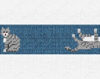 Grau getigerte Katze Nadelspitze Schlüsselanhänger DIY Kit