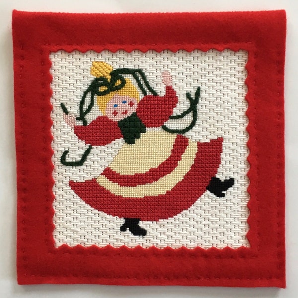 Nine Ladies Dancing Christmas Needlepoint DIY Kit