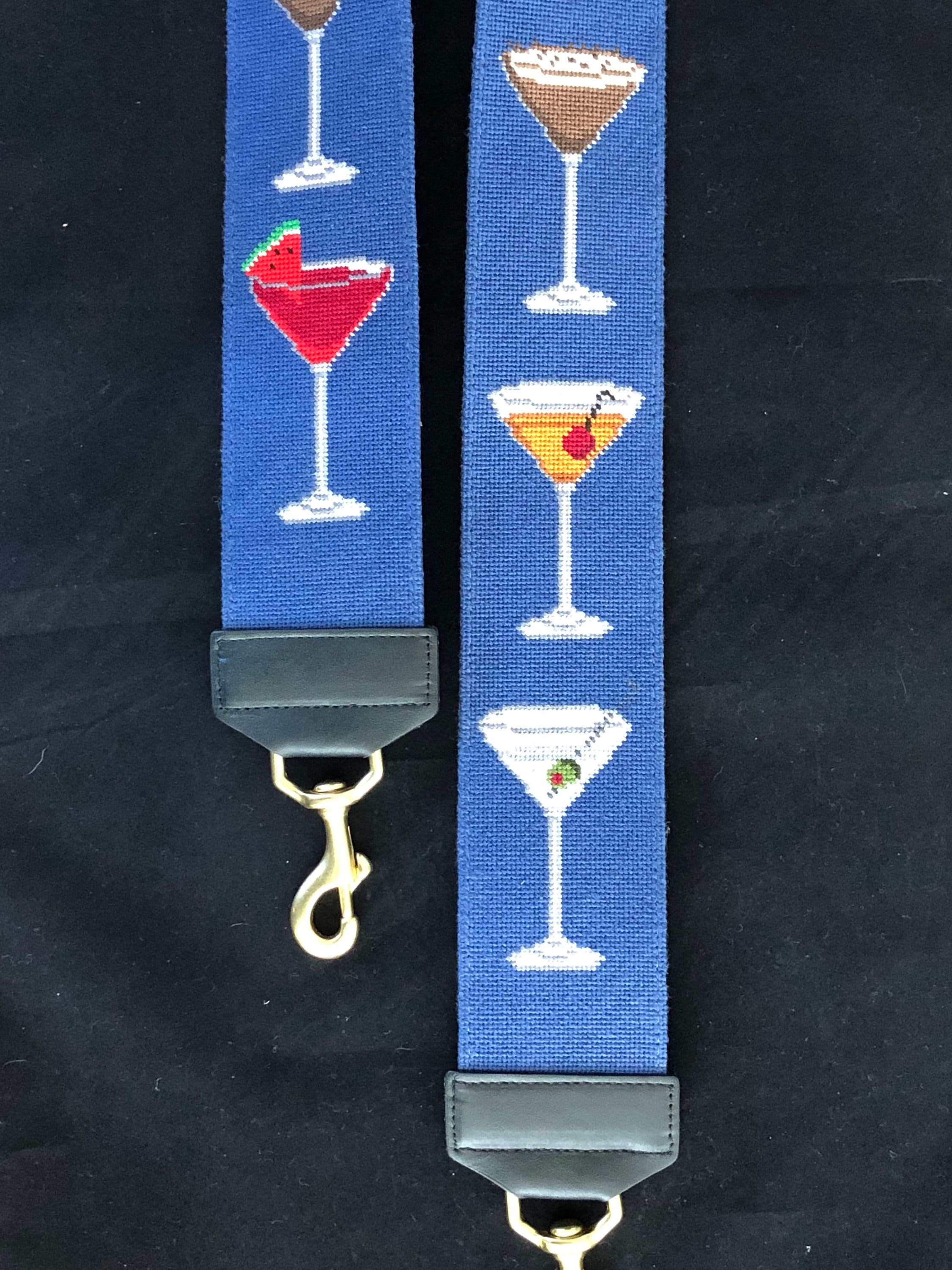 My Favorite Martini Finished Needlepoint Guitar Strap Purse Etsy