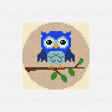 Wise Owl Needlepoint Christmas Ornament DIY Kit