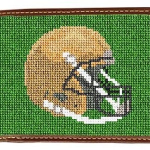 Cartera de punto de aguja con acabado de fútbol personalizado