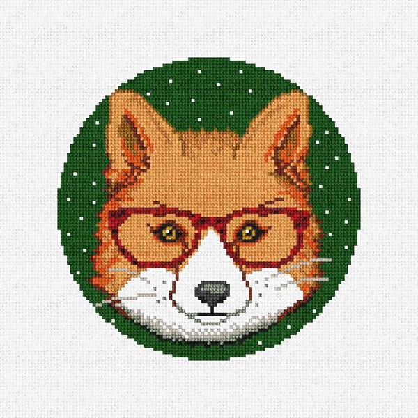 Fox Needlepoint Canvas Etsy