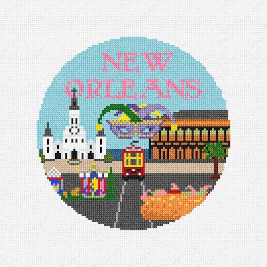 New Orleans Needlepoint Christmas Ornament DIY Kit Etsy