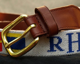 Custom Finished Needlepoint Belt