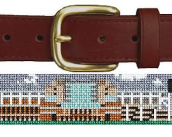 Knoxville Tennessee Landscape Needlepoint Belt Finished