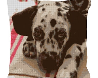 Kit fai da te per cuscino a punto croce dalmata