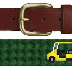 Legendary Golf Icons Finished Needlepoint Belt