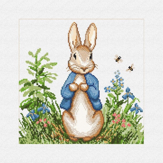 Beatrix Potter Decor Pillow Benjamin Bunny Peter Rabbit Cross 