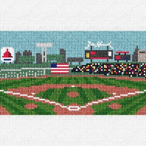 Kit de bricolaje para billetera con bordado de campo de béisbol