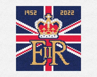 Queen Elizabeth II Memorial Needlepoint Ornament DIY Kit