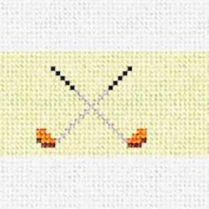 Custom Golf Icons Needlepoint Belt DIY Kit