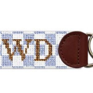 Checkerboard Finished Needlepoint Key Fob - Etsy