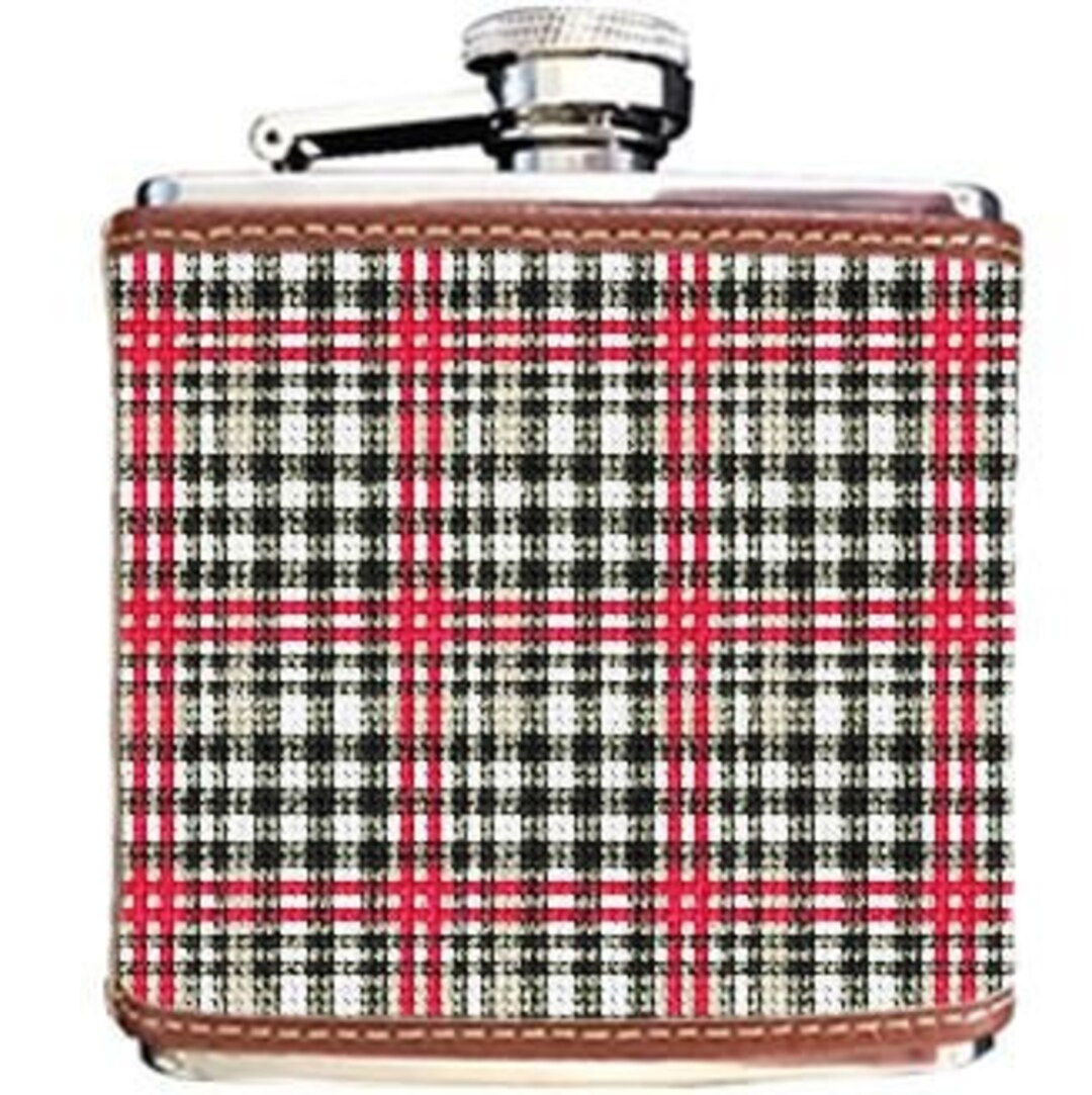 NEEDLEPOINT FLASK, BOOZE HOUND main image 1