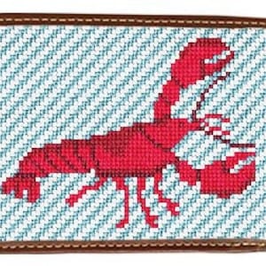 Cartera de punto de aguja con acabado de langosta