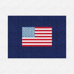 アメリカ国旗のニードルポイントカードウォレット DIY キット