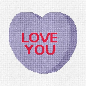 Love You Valentine Needlepoint Ornament DIY Kit