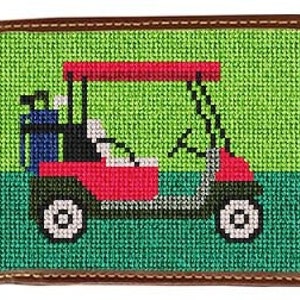 Cartera de punto de aguja con acabado de golf