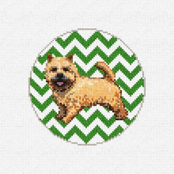 Norwich Terrier Needlepoint Christmas Ornament DIY Kit