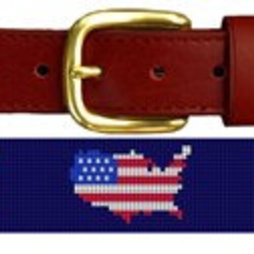 Lobster Needlepoint Belt Finished Etsy