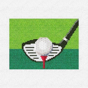 Kit de bricolaje para billetera de tarjetas de bordado de golfistas