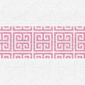 Pink Geometry Needlepoint Key Fob DIY Kit