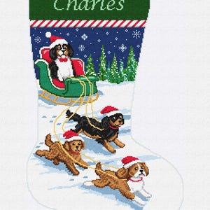 Cavalier King Charles Stocking Nadelspitzen DIY Kit