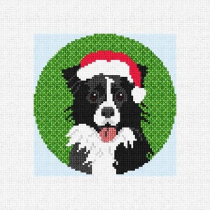 Border Collie Needlepoint Ornament DIY Kit