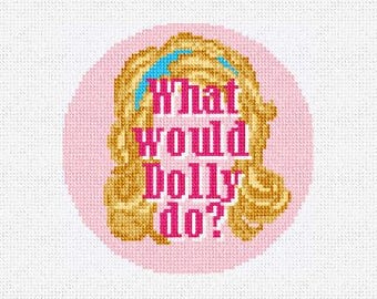 What Would Dolly Do Needlepoint Ornament DIY Kit