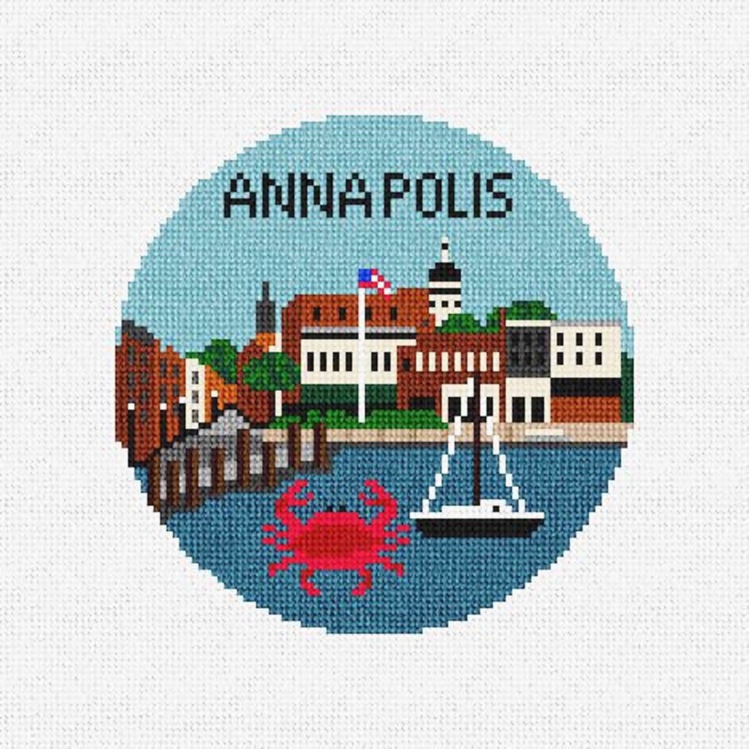 Annapolis Maryland Needlepoint Christmas Ornament DIY Kit Etsy