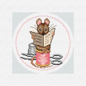 Little Brown Mouse Needlepoint Christmas Ornament DIY Kit