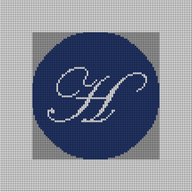 Personalized Initial Needlepoint Christmas Ornament DIY Canvas