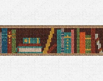 Bookshelf Needlepoint Key Fob DIY Kit