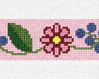 Fresh Floral Needlepoint Belt DIY Kit