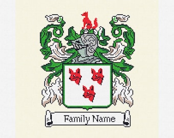 Custom Family Crest Needlepoint Pillow DIY Kit