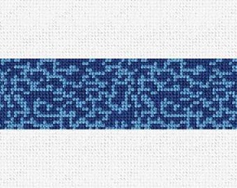 Sapphire Gator Skin Needlepoint Key Fob DIY Kit