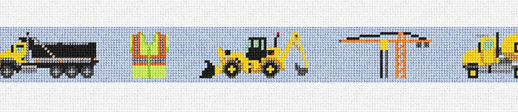 Work Zone Needlepoint Belt DIY Kit