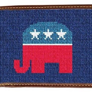 Cartera de punto de aguja con acabado republicano