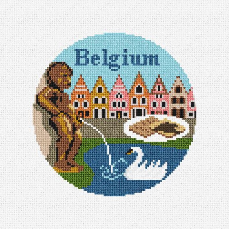 Belgium Needlepoint Christmas Ornament DIY Kit image 1