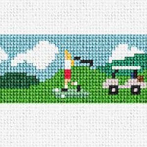 Golf Day Needlepoint Belt DIY Kit